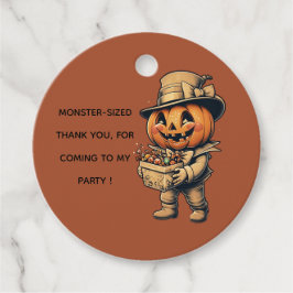 Jack van lantaarn Halloween Bedankjes Labels