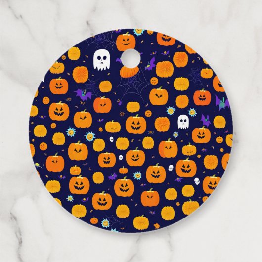 Jack van lantaarn Halloween Bedankjes Labels (Achterkant)