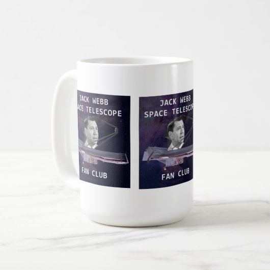 Jack Webb Space Telescope Fan Club Coffee Mok (Voorkant links)