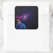 Jack - Zanglussen uit de ruimte Vierkante Sticker (Tas)