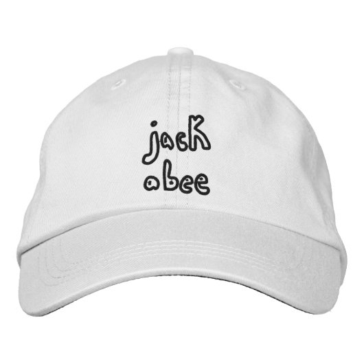 Jackabee Logo Hoed Geborduurde Pet (Voorkant)