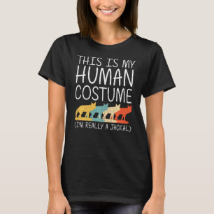 Jackal Halloween Human Costume Coyote Wolf Easy Di T-shirt