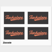 Jackalope ステッカー(長方形4枚入り) rechthoekige sticker (Vel)