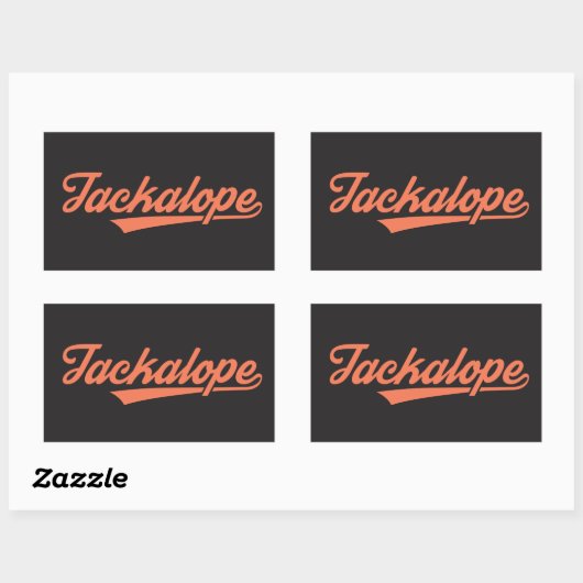 Jackalope ステッカー(長方形4枚入り) rechthoekige sticker (Vel)