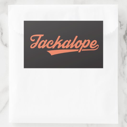 Jackalope ステッカー(長方形4枚入り) rechthoekige sticker (Tas)