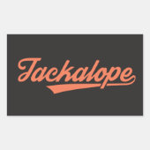 Jackalope ステッカー(長方形4枚入り) rechthoekige sticker (Voorkant)