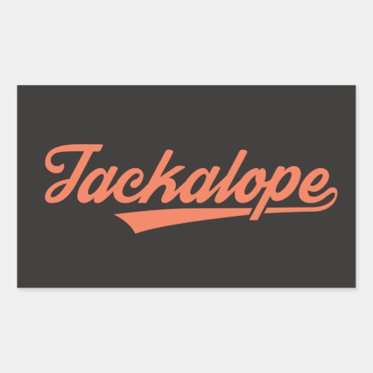 Jackalope ステッカー(長方形4枚入り) rechthoekige sticker (Voorkant)