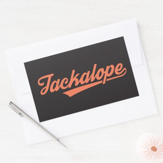 Jackalope ステッカー(長方形4枚入り) rechthoekige sticker (Envelop)