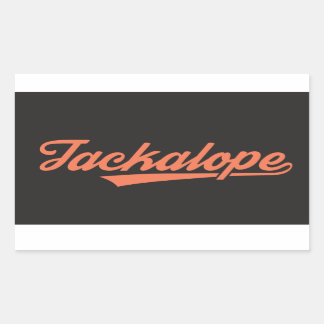 Jackalope ステッカー(長方形4枚入り) rechthoekige sticker