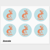 Jackalope ス ー (大6枚 カ) テ ronde sticker (Vel)