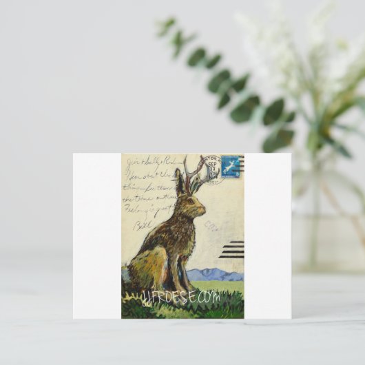 Jackalope #2 van James J. Froese Briefkaart (Staand voorkant)