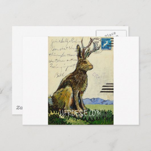Jackalope #2 van James J. Froese Briefkaart (Voorkant / Achterkant)