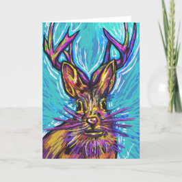 Jackalope Blank Folded Note Kaart