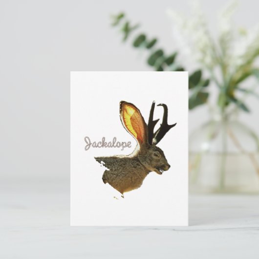 Jackalope Briefkaart (Staand voorkant)