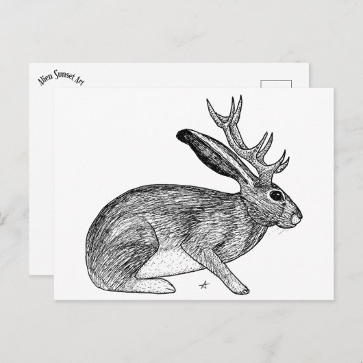 Jackalope Briefkaart (Voorkant / Achterkant)