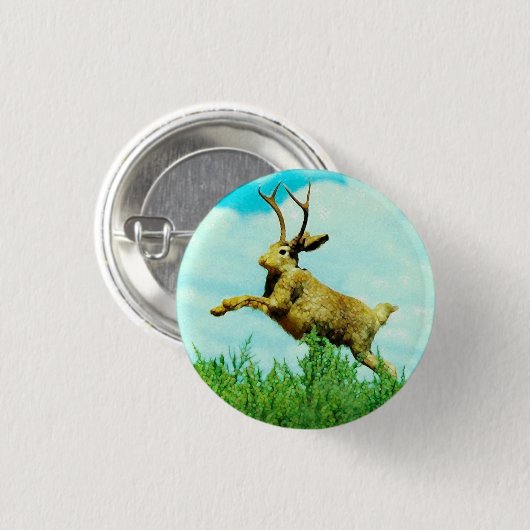 Jackalope Button (Voorkant /achterkant)