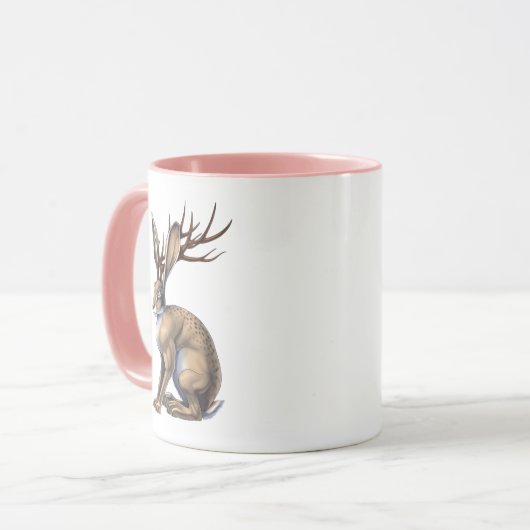 Jackalope Cryptid Animal Mok (Voorkant links)