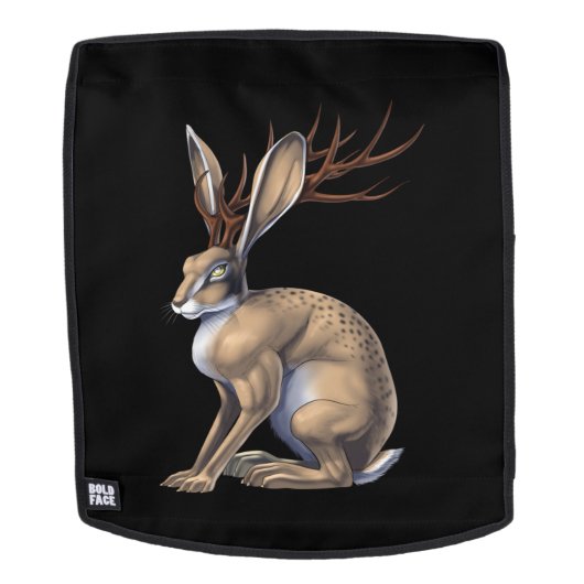 Jackalope Cryptid Animal Rugtassen (Verwijderbaar gezicht)