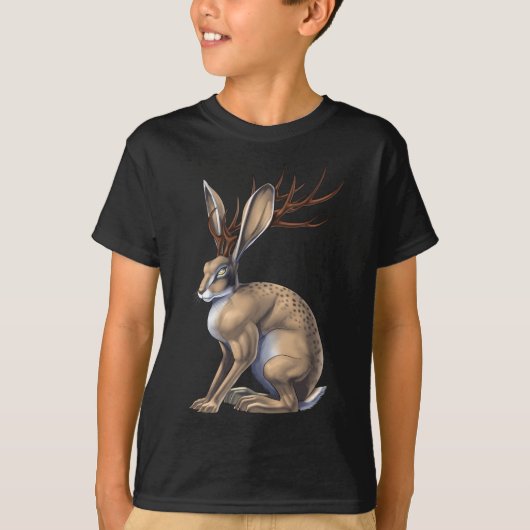 Jackalope Cryptid Animal T-shirt (Voorkant)
