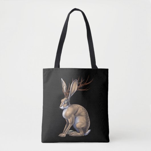 Jackalope Cryptid Animal Tote Bag (Voorkant)