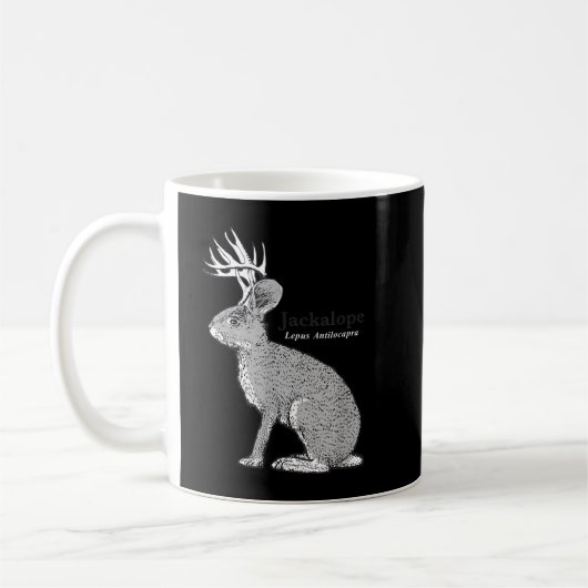 Jackalope Funny Rabbit Koffiemok (Links)