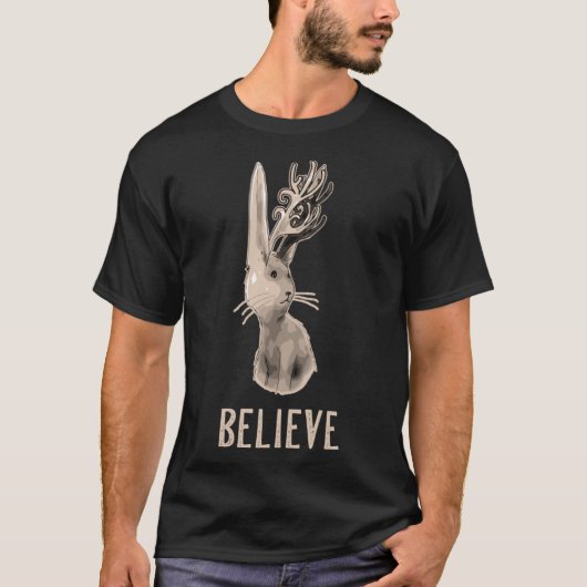 Jackalope GELOVEN Magisch Wezen Mythologische Fa T-shirt (Voorkant)