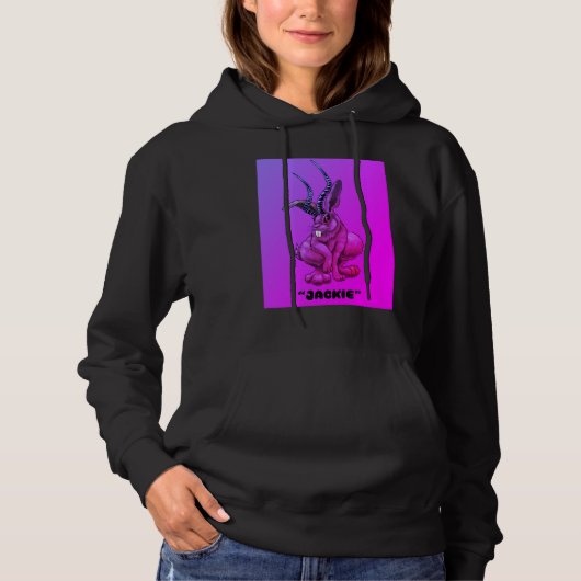 Jackalope "Jackie" Cryptid Hoodie (Voorkant)