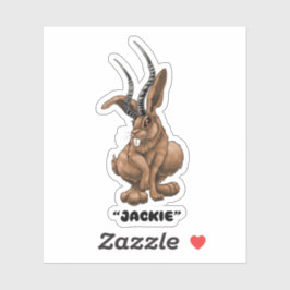 Jackalope "Jackie" Cryptid sticker