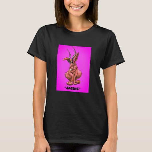 Jackalope "Jackie" Cryptid T-shirt (Voorkant)