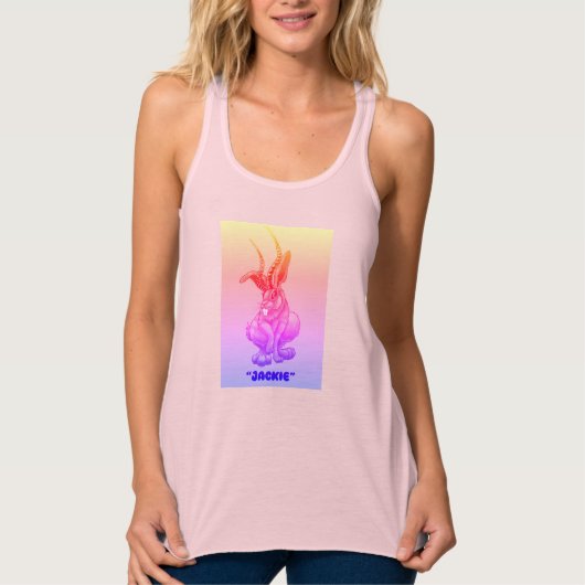 Jackalope "Jackie" Cryptid Tanktop (Voorkant)