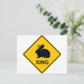 Jackalope kruising Highway Sign Briefkaart (Staand voorkant)