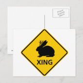 Jackalope kruising Highway Sign Briefkaart (Voorkant / Achterkant)