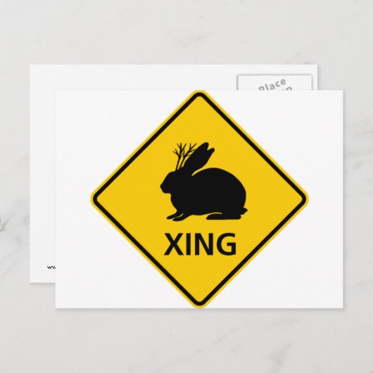 Jackalope kruising Highway Sign Briefkaart (Voorkant / Achterkant)