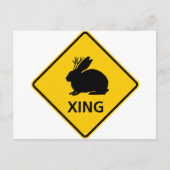 Jackalope kruising Highway Sign Briefkaart (Voorkant)