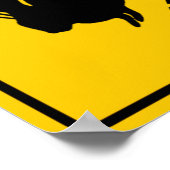 Jackalope kruising Highway Sign Poster (Hoek)