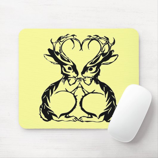 Jackalope Love Mousepad Muismat (Met muis)
