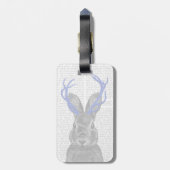 Jackalope met Blue Antlers Bagagelabel (Achterkant verticaal)