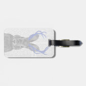 Jackalope met Blue Antlers Bagagelabel (Achterkant horizontaal)