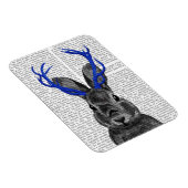 Jackalope met Blue Antlers Magneet (Rechterzijde)