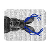Jackalope met Blue Antlers Magneet (Horizontaal)