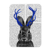 Jackalope met Blue Antlers Magneet (Verticaal)