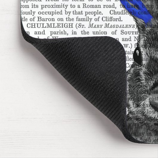 Jackalope met Blue Antlers Muismat (Hoek)