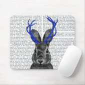 Jackalope met Blue Antlers Muismat (Met muis)