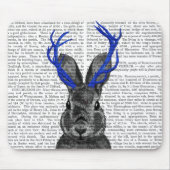 Jackalope met Blue Antlers Muismat (Voorkant)