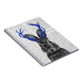Jackalope met Blue Antlers Notitieboek (Rechterzijde)