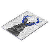 Jackalope met Blue Antlers Notitieboek (Linkerzijde)