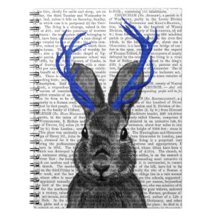 Jackalope met Blue Antlers Notitieboek