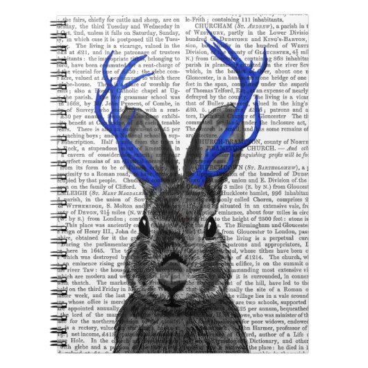 Jackalope met Blue Antlers Notitieboek (Voorkant)