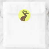 Jackalope met glazen sticker (Tas)