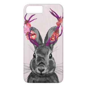 Jackalope met roze Antlers 2 iPhone 8/7 Plus Hoesje